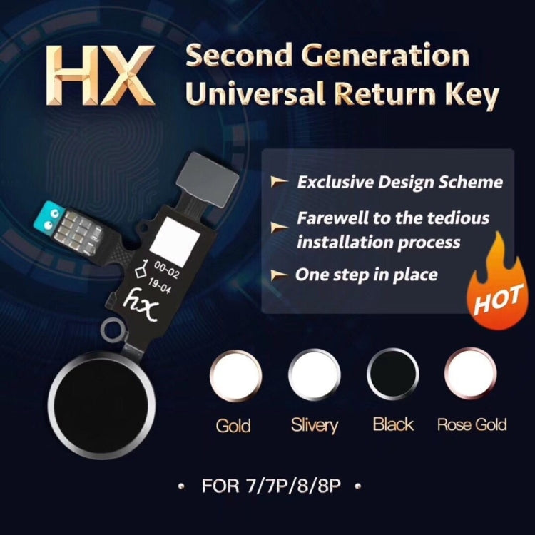 New Design Home Button (2 nd ) with Flex Cable for iPhone 8 Plus / 7 Plus / 8 / 7, 2nd for iPhone 8 Plus / 7 Plus / 8 / 7