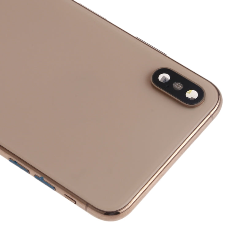 Battery Back Cover Assembly (with Side Keys & Speaker Ringer Buzzer & Motor & Camera Lens & Card Tray & Power Button + Volume Button + Charging Port + Signal Flex Cable & Wireless Charging Module) for iPhone XS Max, For iPhone XS Max (Full Assembly)   ...