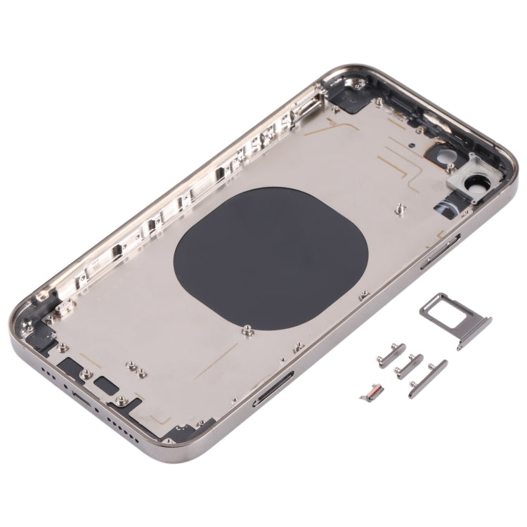 Stainless Steel Material Back Housing Cover with Appearance Imitation of iP13 Pro for iPhone XR, for iPhone XR(Black), for iPhone XR(Gold), for iPhone XR(Blue), for iPhone XR(White)