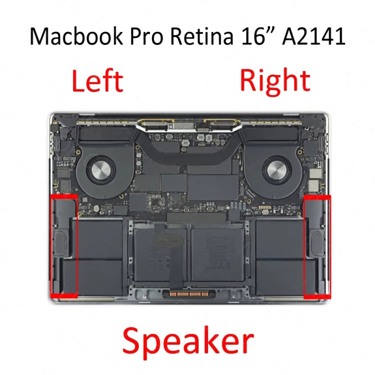 1 Pair Speaker Ringer Buzzer EMC 3347 for Macbook Pro Retina 16 inch A2141 (2019-2020), A2141