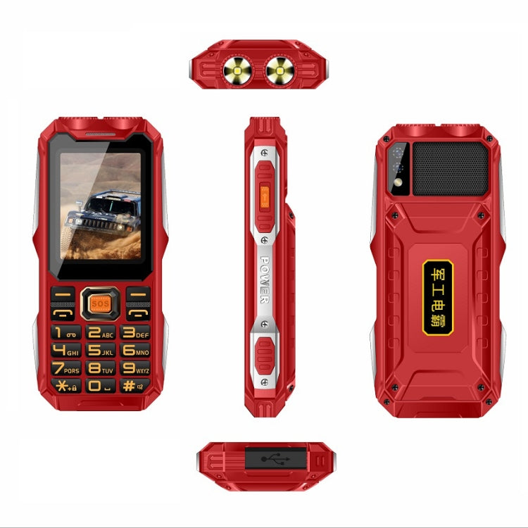Waterproof Shockproof Dustproof, 16800mAh Battery, 2.4 inch, 21 Keys, Bluetooth, LED Flashlight, FM, SOS, Dual SIM, Network: 2G, Q8 2G