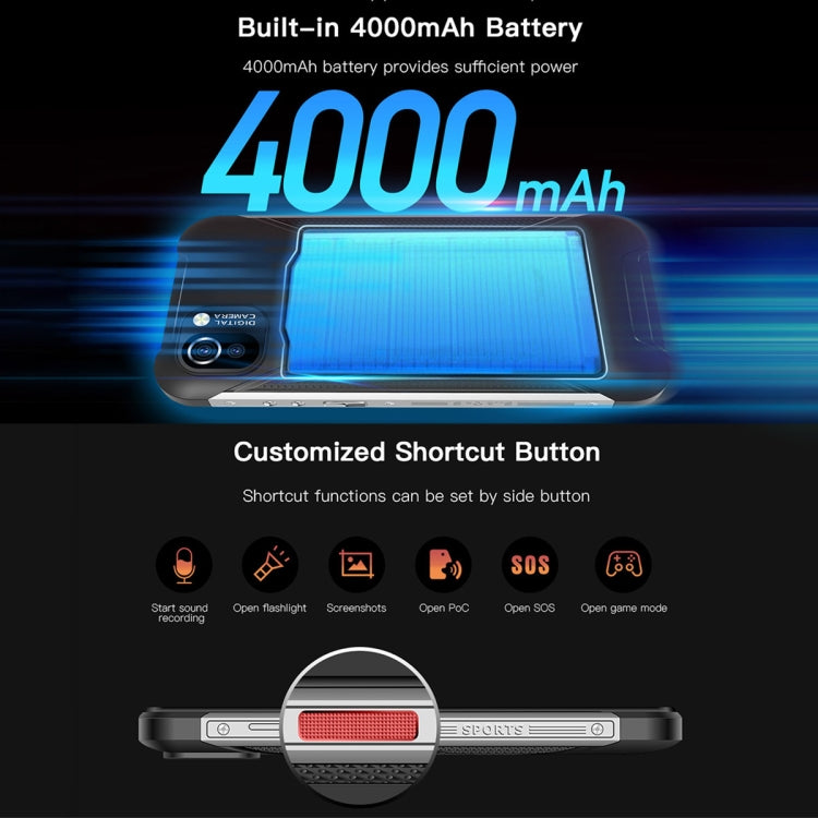 UNIWA W555 Rugged Phone, 3GB+32GB, Dual Rear Cameras, IP68 Waterproof Dustproof Shockproof, 5.71 inch Android 12.0 MTK6761 Quad Core up to 2.0GHz, Network: 4G, NFC, OTG, Global Version