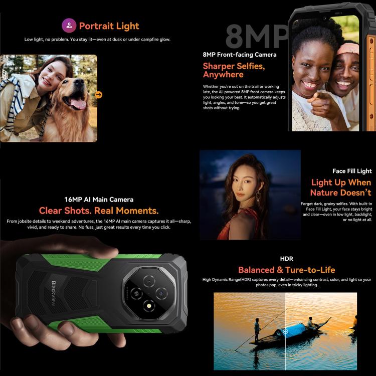 Blackview FORT 1, 6GB+256GB, 6.56 inch Android 15 Unisoc UMS9230E T615 Octa Core, Network: 4G, OTG, NFC, 6GB+256GB