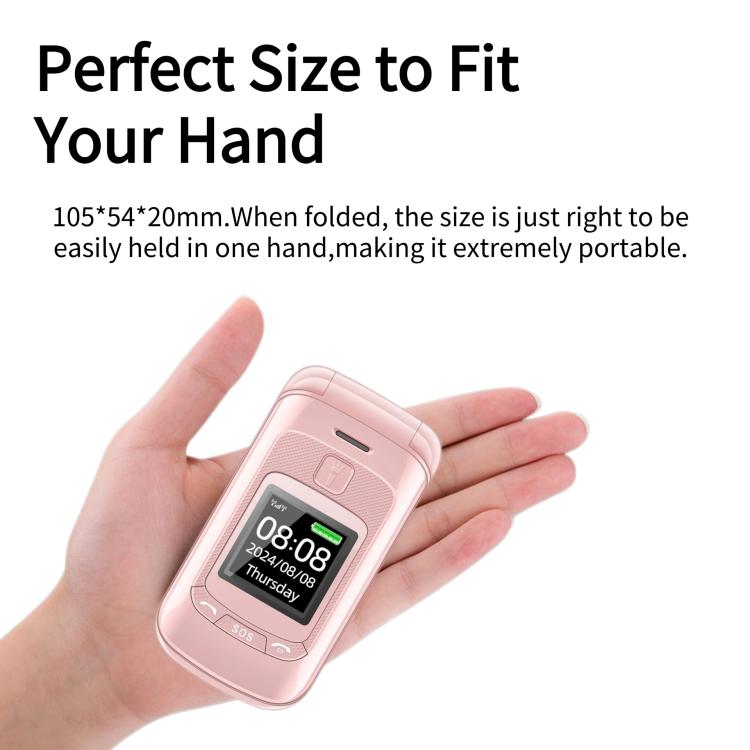 Mafam F899 Flip Phone, 2.4 inch, 32MB+32MB, Support FM, SOS, GSM, Family Number, Big Keys, Dual SIM, UK Plug, UK Plug