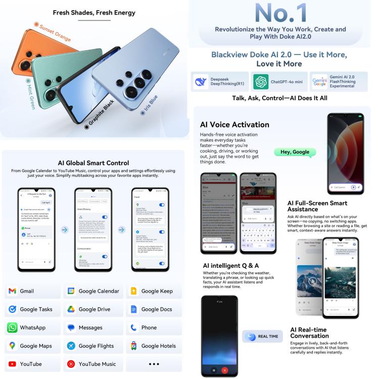 Blackview WAVE 10, 8GB+256GB, 6.88 inch Android 16 Unisoc UMS9230E Octa Core, Network: 4G, OTG
