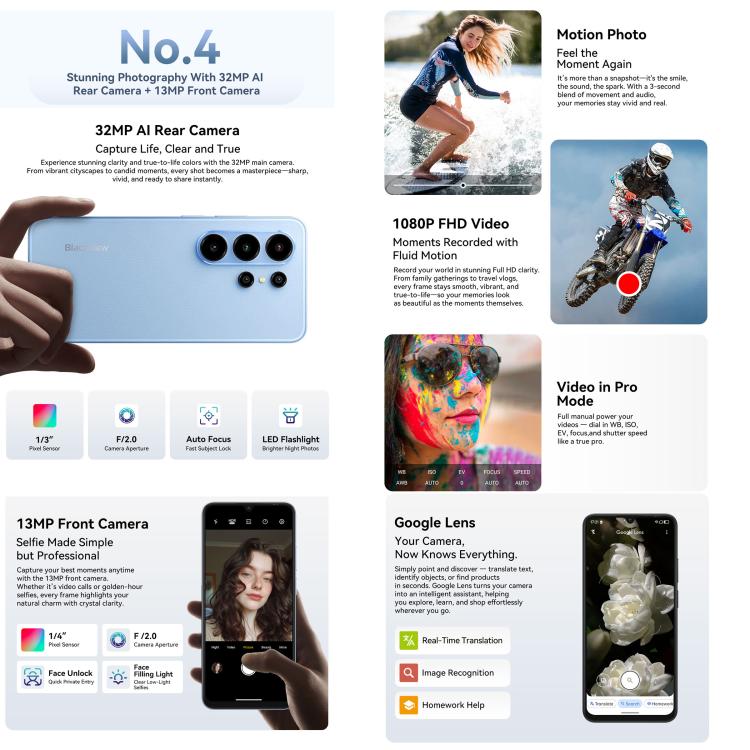 Blackview WAVE 10, 8GB+256GB, 6.88 inch Android 16 Unisoc UMS9230E Octa Core, Network: 4G, OTG