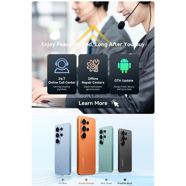 Blackview WAVE 10, 8GB+256GB, 6.88 inch Android 16 Unisoc UMS9230E Octa Core, Network: 4G, OTG