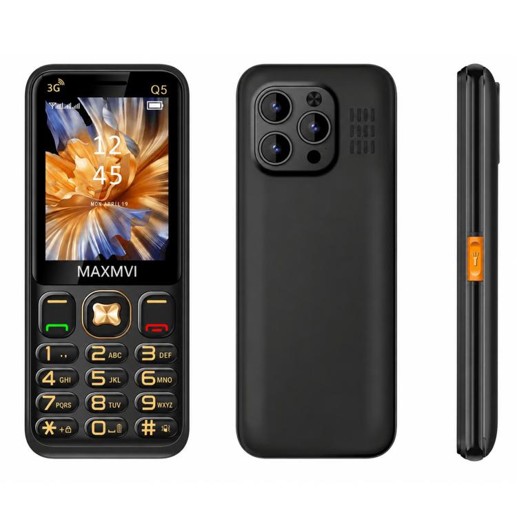 Q5 3G Key Phone, 3600mAh Battery, 2.4 inch, SOS, 21 Keys, Dual SIM, Network: 3G, Support Whatsapp, Facebook