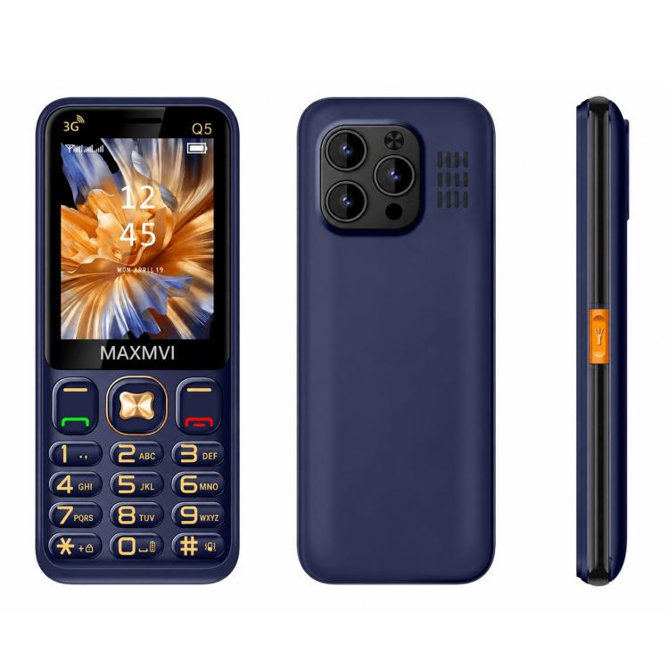 Q5 3G Key Phone, 3600mAh Battery, 2.4 inch, SOS, 21 Keys, Dual SIM, Network: 3G, Support Whatsapp, Facebook