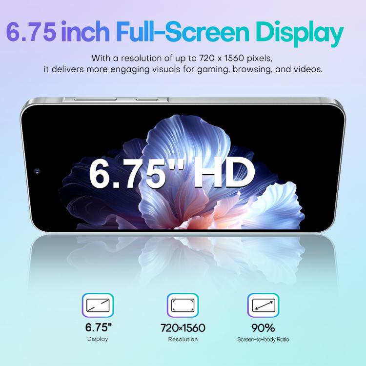 A56 / F56, 3GB+32GB, 6.75 inch Android 8.1 MTK6753 Octa Core, Network: 4G, Dual SIM, UK Plug, UK Plug