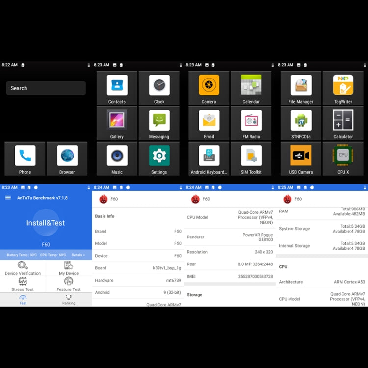 IP68 Waterproof Dustproof Shockproof, 5300mAh Battery, 2.8 inch Android 9.0 MTK6739 Quad Core up to 1.3GHz, Network: 4G, SOS, OTG, NFC, F60