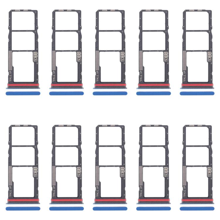 For Motorola Moto G04s 10pcs Original SIM Card Tray + SIM Card Tray + Micro SD Card Tray, For Motorola Moto G04s, For Motorola Moto G04s(Original)