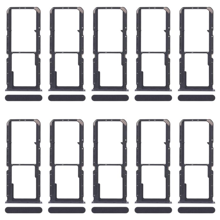For OPPO A3x 4G CPH2641 10pcs Original SIM Card Tray + SIM Card Tray + Micro SD Card Tray, For OPPO A3x 4G(Original)