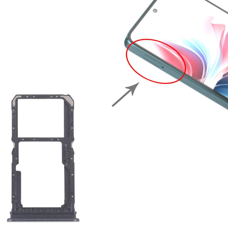 For OPPO Reno11 F CPH2603 10pcs Original SIM Card Tray + SIM Card Tray / Micro SD Card Tray, For OPPO Reno11 F (Original)
