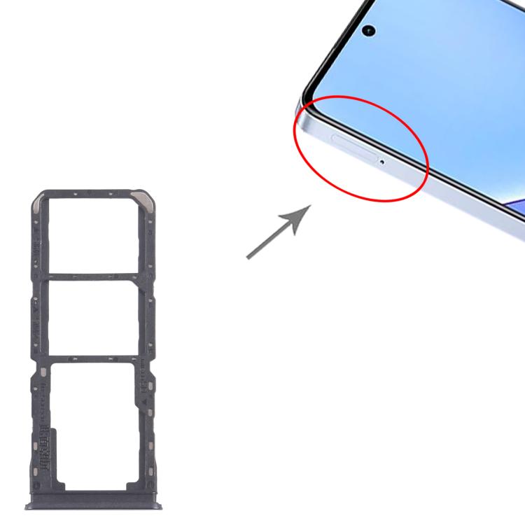 For Realme 11x 5G RMX3785 10pcs Original SIM Card Tray + SIM Card Tray + Micro SD Card Tray, For Realme 11x 5G(Original)