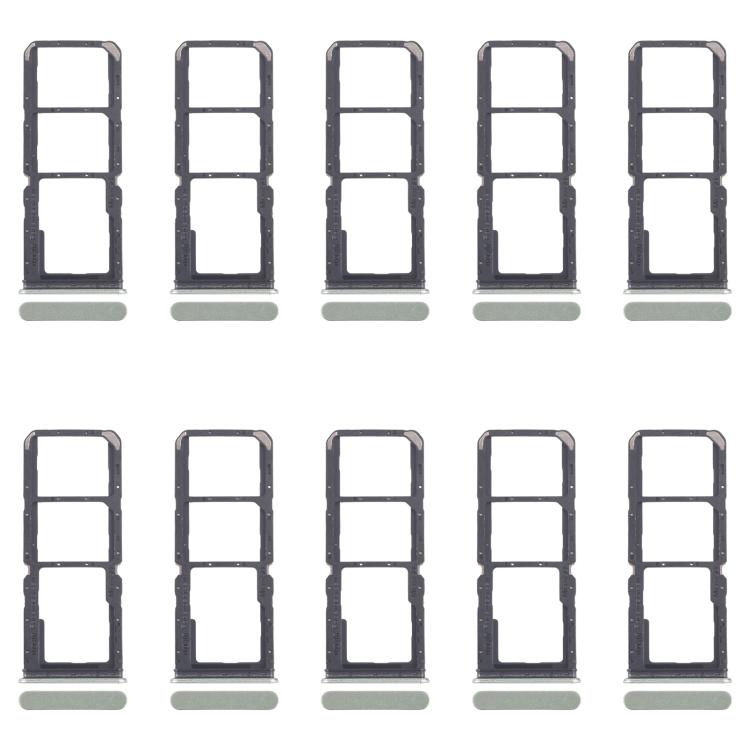 For Realme 12 Lite 4G 10pcs Original SIM Card Tray + SIM Card Tray + Micro SD Card Tray, For Realme 12 Lite 4G(Original,Dark Green), For Realme 12 Lite 4G(Original)