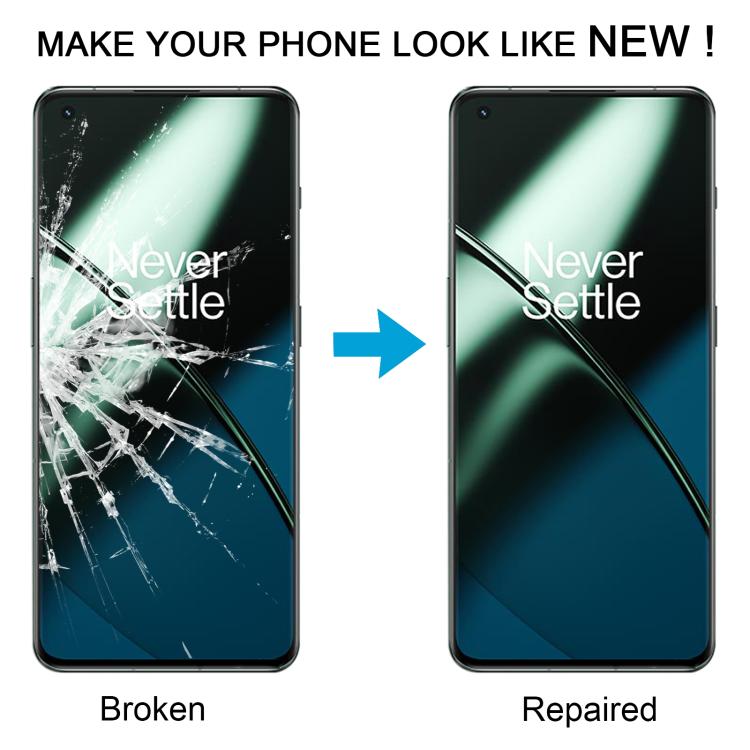 For OnePlus 11 Front Screen Outer Glass Lens with OCA Optically Clear Adhesive, For OnePlus 11