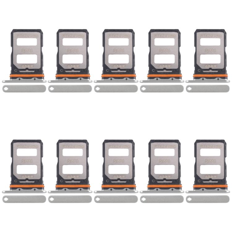 For Xiaomi Civi 4 Pro 10pcs SIM Card Tray + SIM Card Tray, For Xiaomi Civi 4 Pro