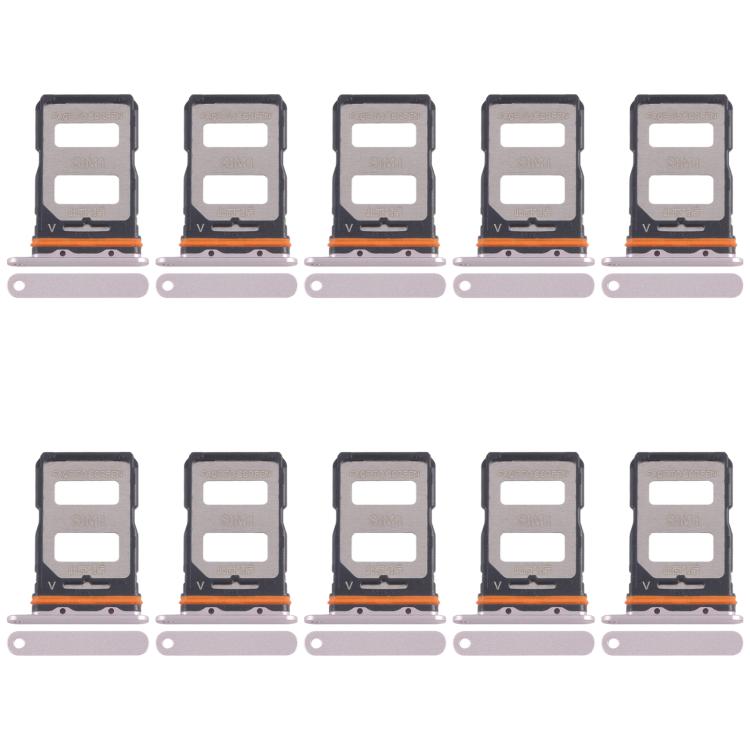 For Xiaomi Civi 4 Pro 10pcs SIM Card Tray + SIM Card Tray, For Xiaomi Civi 4 Pro