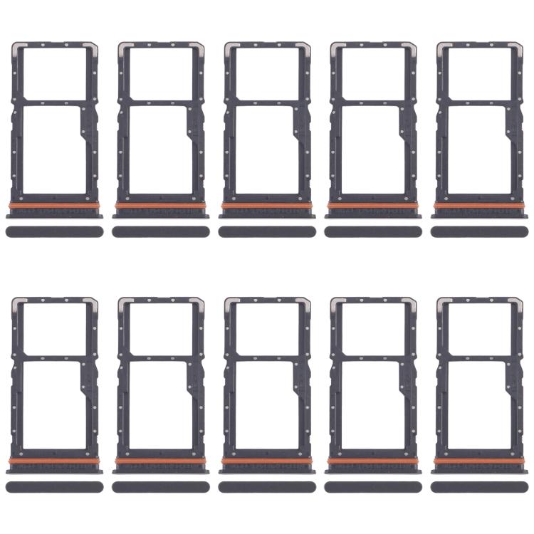 For Xiaomi Poco M6 Plus 10pcs Original SIM Card Tray + SIM Card Tray / Micro SD Card Tray, For Xiaomi Poco M6 Plus
