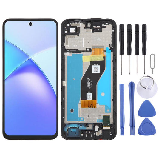 For Infinix Smart 10 X6725 Original LCD Screen Digitizer Full Assembly with Frame, For Infinix Smart 10(Original)
