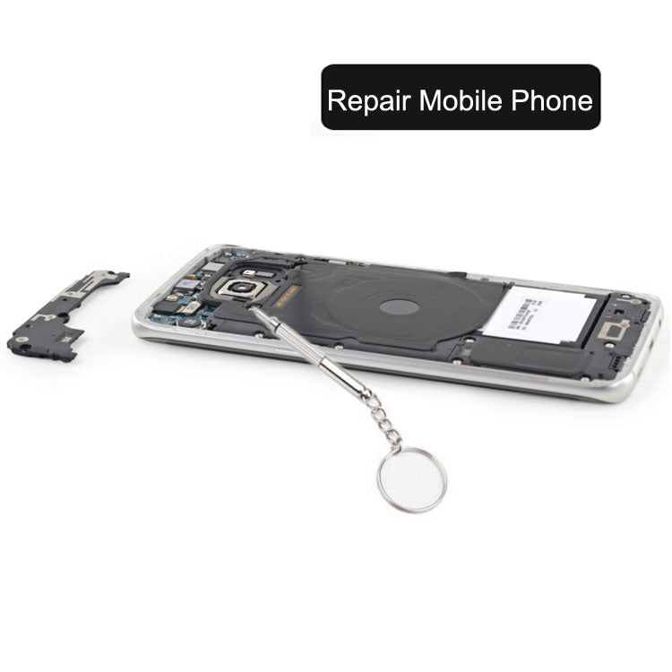 3 in 1 Professional Screwdriver (Cross 1.5, Straight 1.5,Star Nut M2.5) Repair Tool with Keychain for Smart Phone, Watches,Glasses, 3 in 1