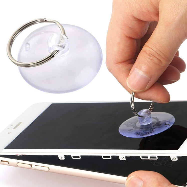 Suction Cup with Metal Key Ring for Cell Phone LCD Screen Removal Opening Repair Tools, Key Ring
