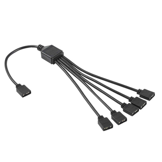 3 Pin 5V 1 to 5 Motherboard AURA RGB PC Cooling Extension Cable for Asus, 1 to 5