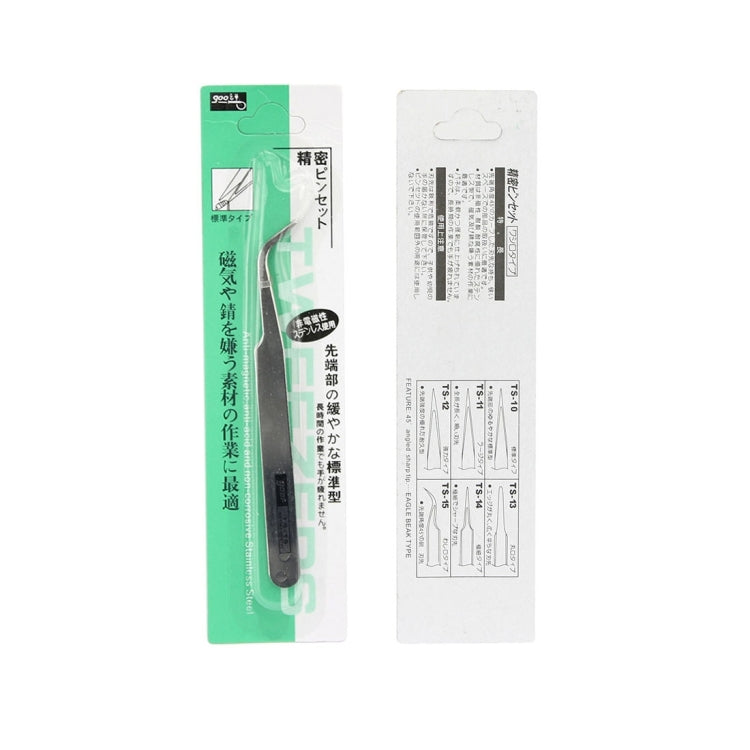 Gooi TS-15 Steel Bend Tweezers, TS-15
