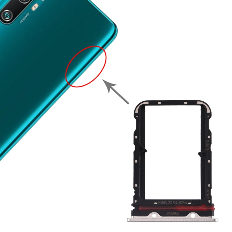 SIM Card Tray + SIM Card Tray for Xiaomi Mi CC9 Pro/Mi Note 10/Mi Note 10 Pro/Mi Note 10 Lite, For Xiaomi Mi CC9 Pro, For Mi CC9 Pro