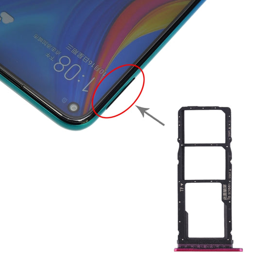 SIM Card Tray + SIM Card Tray + Micro SD Card Tray for Huawei Enjoy 10 / Honor Play 3, For Huawei Enjoy 10(Purplish Red), For Huawei Enjoy 10, For Huawei Enjoy 10 (Dark Blue)