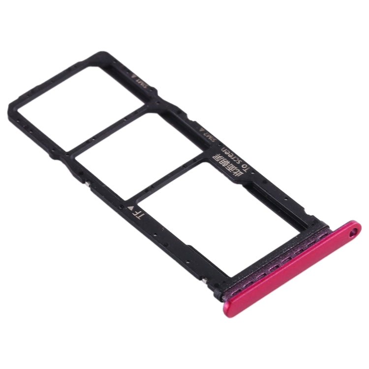 SIM Card Tray + SIM Card Tray + Micro SD Card Tray for Huawei Enjoy 10 / Honor Play 3, For Huawei Enjoy 10(Purplish Red), For Huawei Enjoy 10, For Huawei Enjoy 10 (Dark Blue)