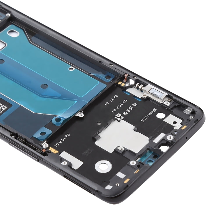 For OnePlus 6 Front Housing LCD Frame Bezel Plate with Side Keys, For OnePlus 6 (Jet Black)