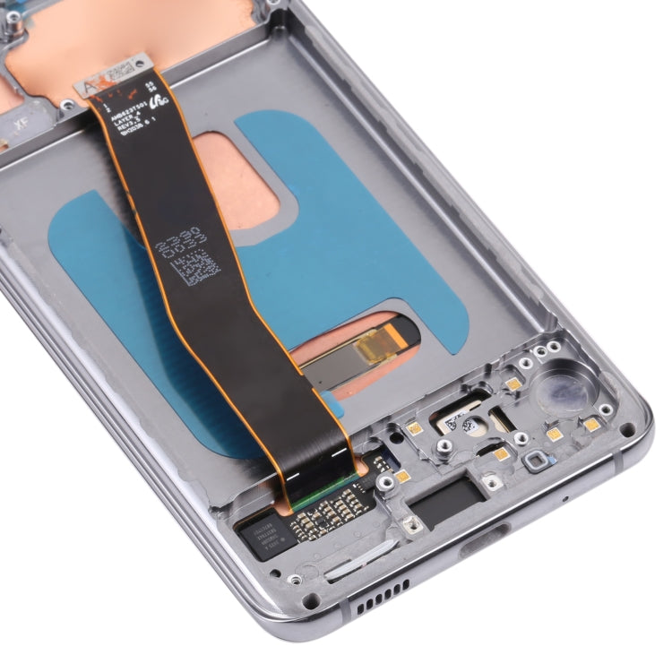 Original Dynamic AMOLED Material LCD Screen and Digitizer Full Assembly with Frame for Samsung Galaxy S20 4G SM-G980, For Samsung Galaxy S20 4G, For Samsung Galaxy S20 4G(Frame), For Samsung Galaxy S20 4G (Original)(Blue)