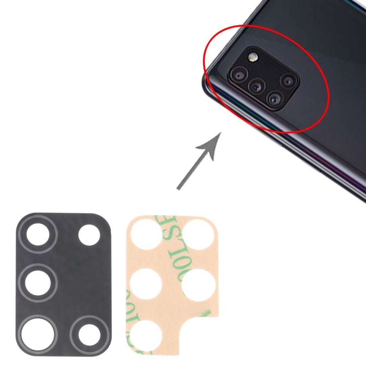 For Samsung Galaxy A31 SM-A315 10pcs Back Camera Lens, For Samsung Galaxy A31