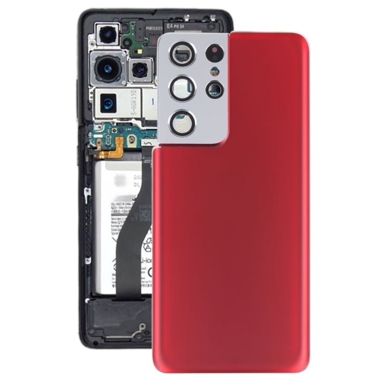For Samsung Galaxy S21 Ultra 5G Battery Back Cover with Camera Lens Frame, For Samsung Galaxy S21 Ultra 5G(with Camera Cover)