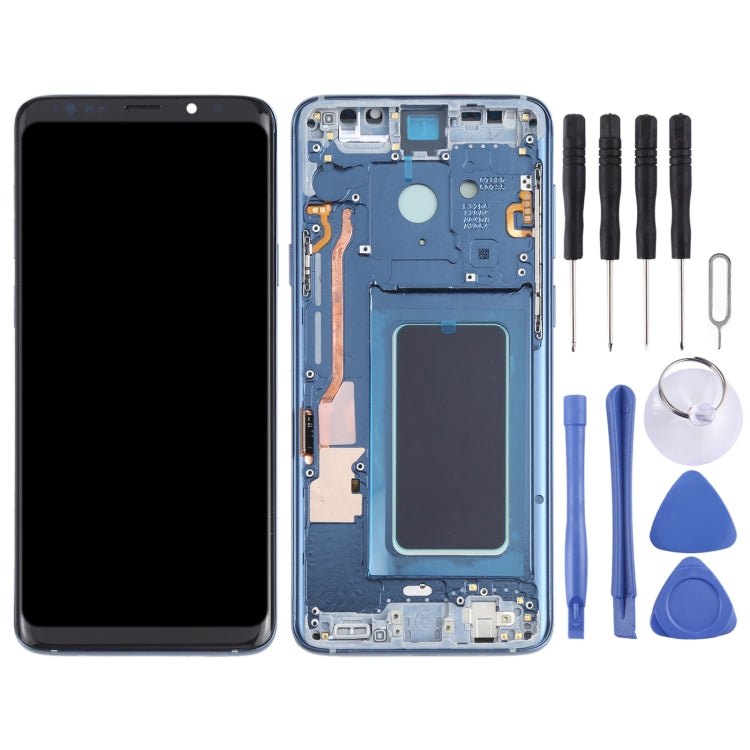 OLED Material LCD Screen and Digitizer Full Assembly with Frame for Samsung Galaxy S9+ SM-G965, For Samsung Galaxy S9+(OLED), For Samsung Galaxy S9+(OLED Material)