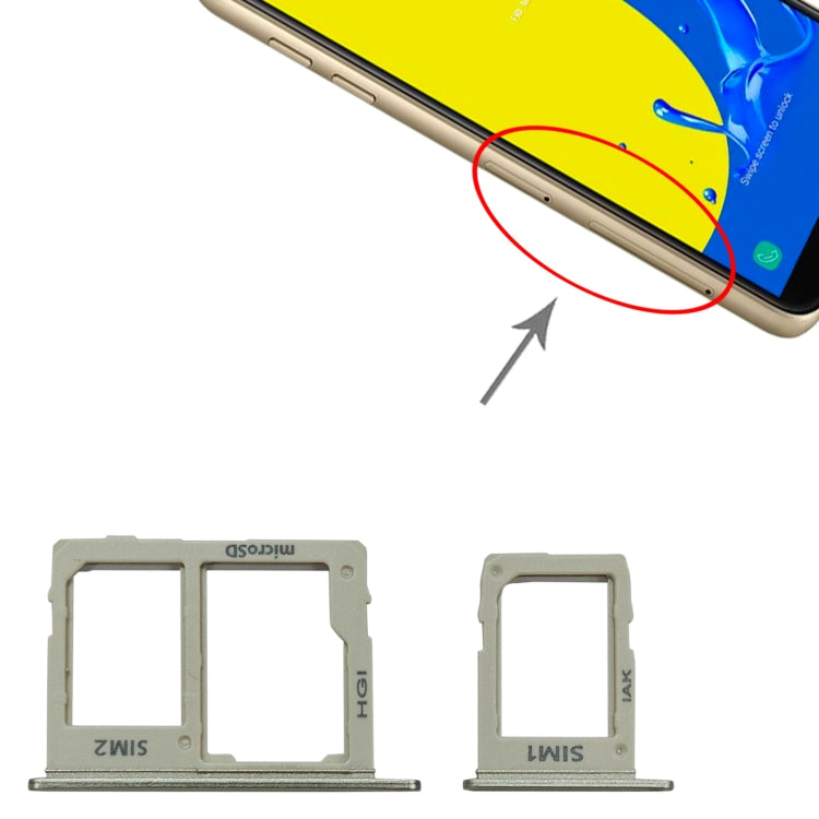 For Samsung Galaxy J4 2018 SM-J400 SIM Card Tray + SIM + Micro SD Card Tray