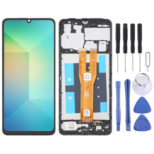 For Samsung Galaxy A06 SM-A065F Original LCD Screen Digitizer Full Assembly with Frame, For Samsung Galaxy A06(Original)