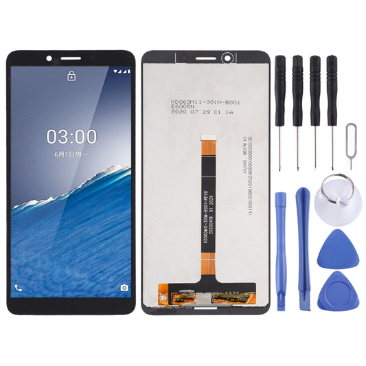 LCD Screen and Digitizer Full Assembly for Nokia C3, For Nokia C3