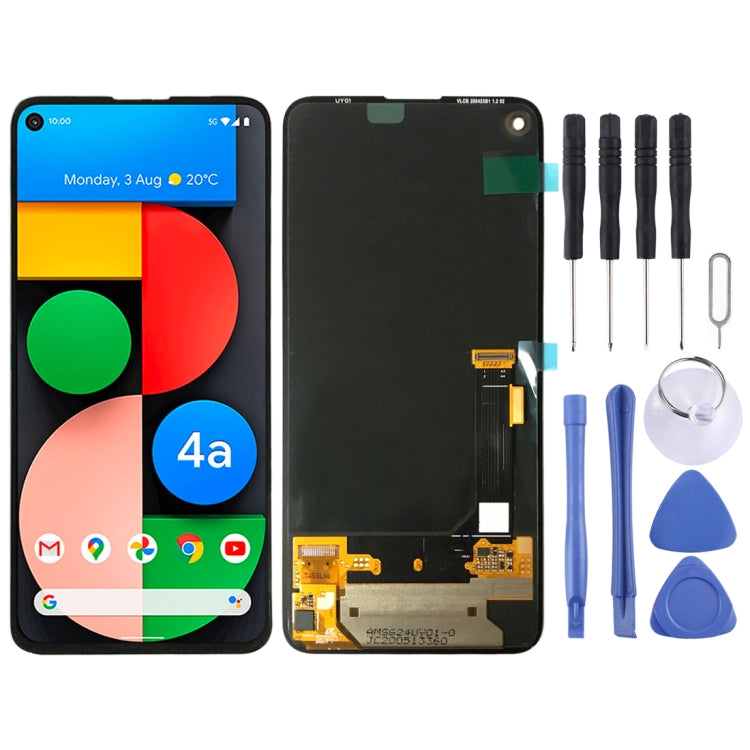 Original OLED Material LCD Screen and Digitizer Full Assembly for Google Pixel 4a 5G GD1YQ G025I, For Google Pixel 4a 5G(Original)