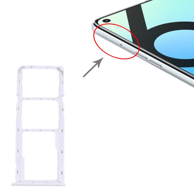 For OPPO Realme 6i (India) RMX2002 SIM Card Tray + SIM Card Tray + Micro SD Card Tray, For OPPO Realme 6i (India)