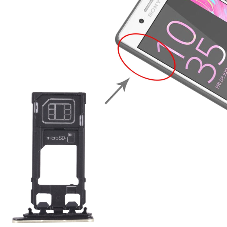 SIM Card Tray + Micro SD Card Tray for Sony Xperia X Performance, For Sony Xperia X Performance