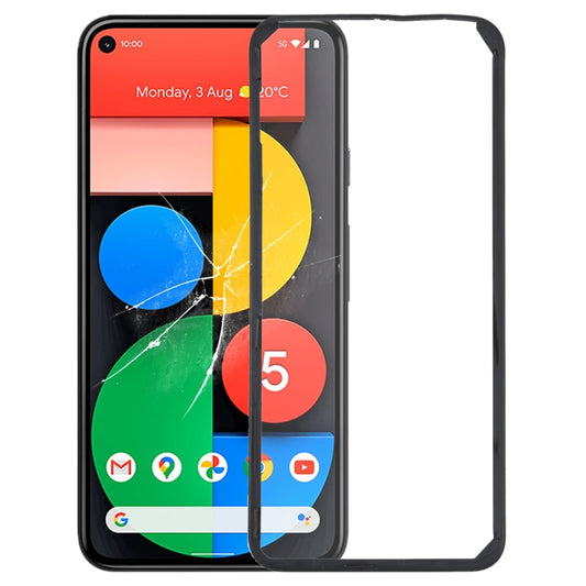 Front LCD Screen Bezel Frame for Google Pixel 5, For Google Pixel 5