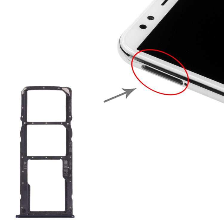 SIM Card Tray + SIM Card Tray + Micro SD Card Tray for Huawei Nova 2 Lite / Y7 Prime (2018), For Huawei Nova 2 Lite / Y7 Prime (2018)