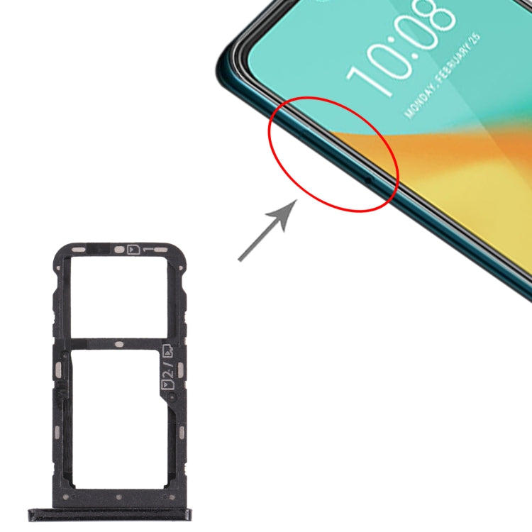 SIM Card Tray + SIM Card Tray / Micro SD Card Tray for ZTE Blade V10 Vita, For ZTE Blade V10 Vita, For ZTE Blade V10 Vita(Dark Green)