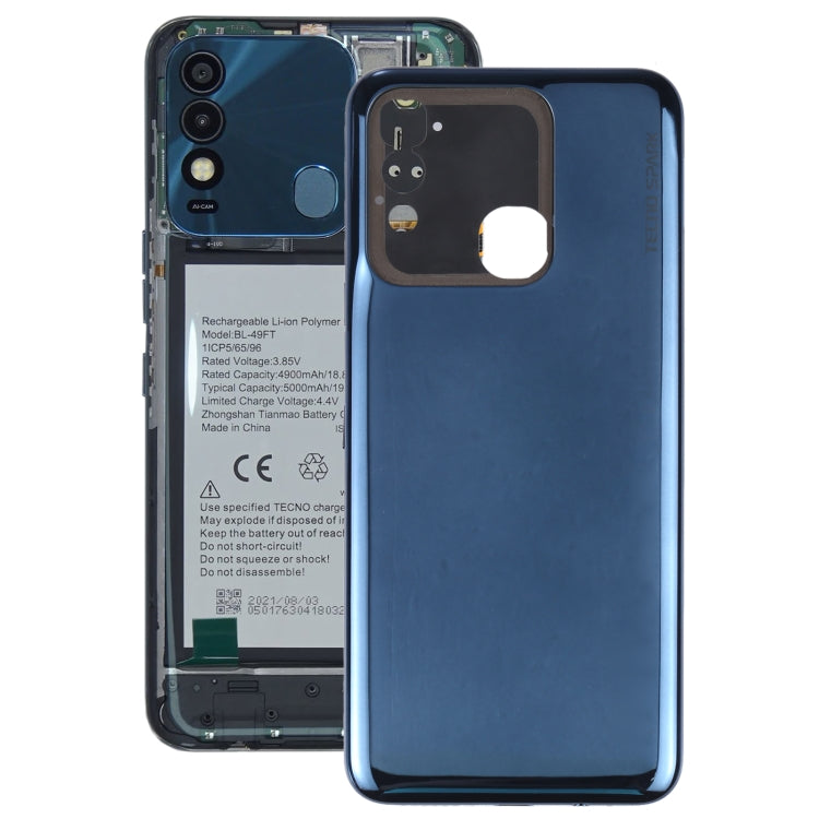 For Tenco Spark 8T KG6p Original Battery Back Cover, For Tenco Spark 8T(Green), For Tenco Spark 8T
