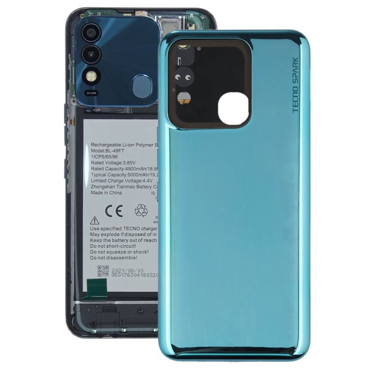 For Tenco Spark 8T KG6p Original Battery Back Cover, For Tenco Spark 8T(Green), For Tenco Spark 8T