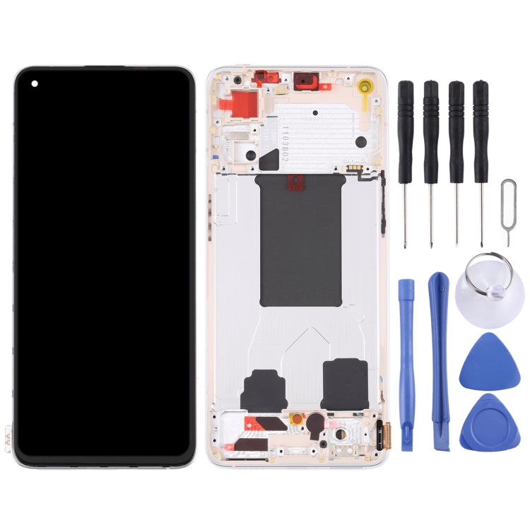 Original LCD Screen and Digitizer Full Assembly with Frame For OPPO Reno7 5G China PFJM10, For OPPO Reno7 5G China