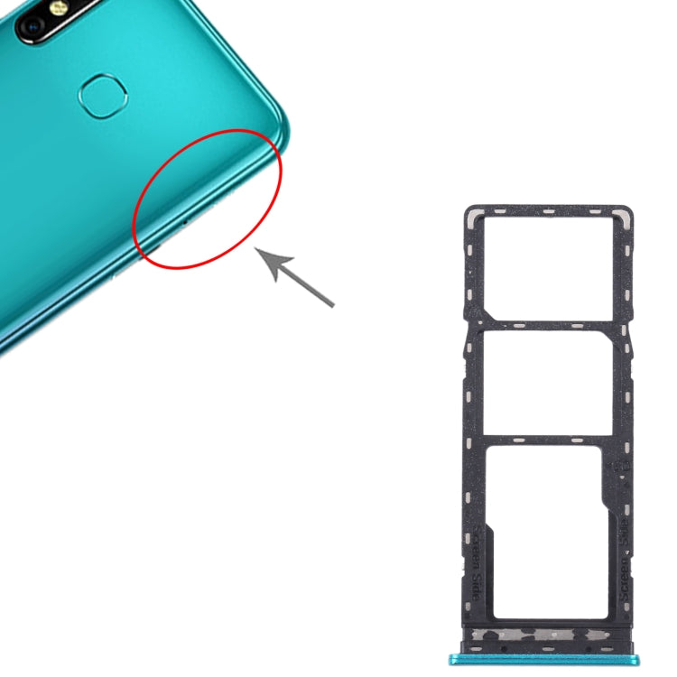 For Infinix Hot 10 X682B X682C SIM Card Tray + SIM Card Tray + Micro SD Card Tray, For Infinix Hot 10